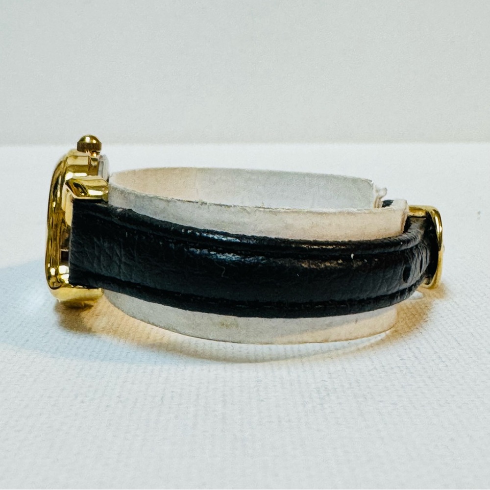Avon Diamond Small Face Women's Watch Gold Black Dial Leather 2007 F313928-1/P - Picture 6 of 14